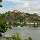 Blick von Koblenz auf die Festung Ehrenbreitstein