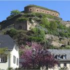 Blick von Koblenz-Ehrenbreitstein auf das Fort Helfenstein (Teil der Festung Ehrenbreitstein)