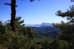 Blick von Ladoikea auf die Bucht von Olympos