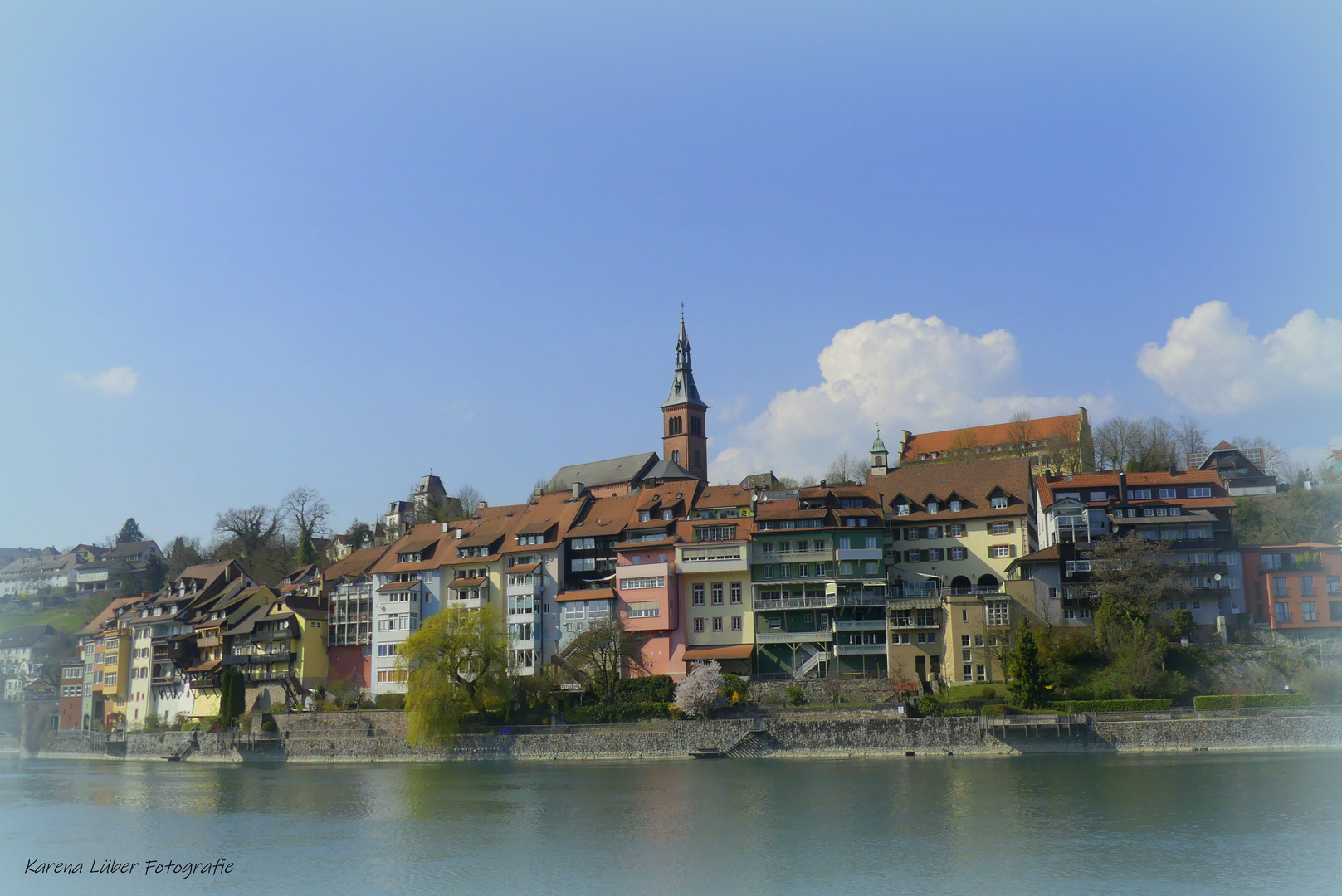 Blick von Laufenburg, CH auf Laufenburg, Baden