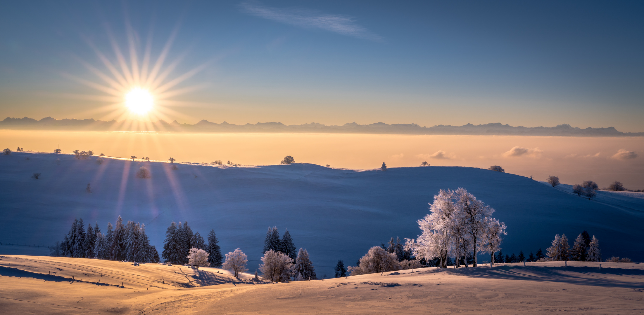 Blick von "Le Soliat" in Richtung Sonnenaufgang