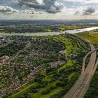 Blick von Leverkusen nach Köln über den Rhein