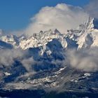 Blick von Leysin über das Rhonetal in die französischen Alpen