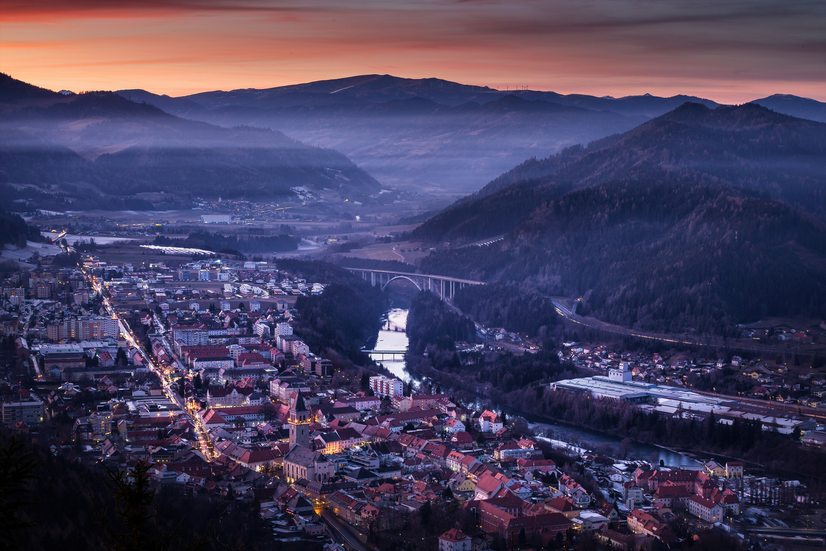 Blick von Lichtensteinberg über Judenburg