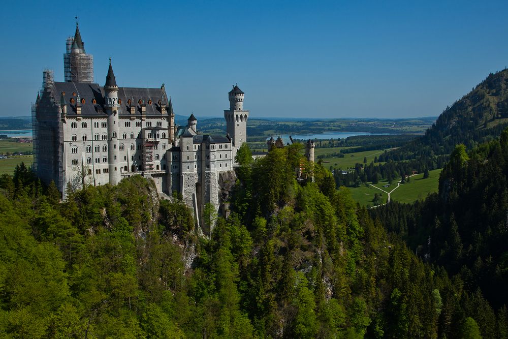 Blick von Marienbrücke auf das Schloss Neuschwanstein