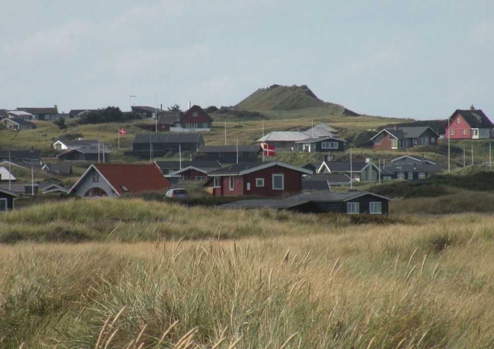 Blick von meinem Ferienhaus in Harrerenden auf den höchsten Punkt der Steilküste in Lønstrup.