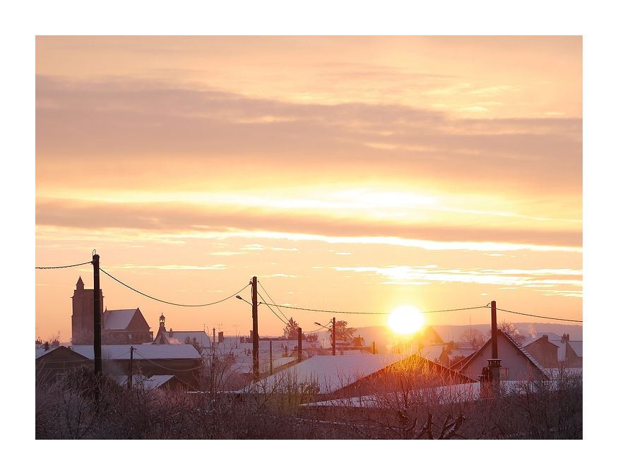 Blick von meiner Terrasse an einem Morgen Ende Februar