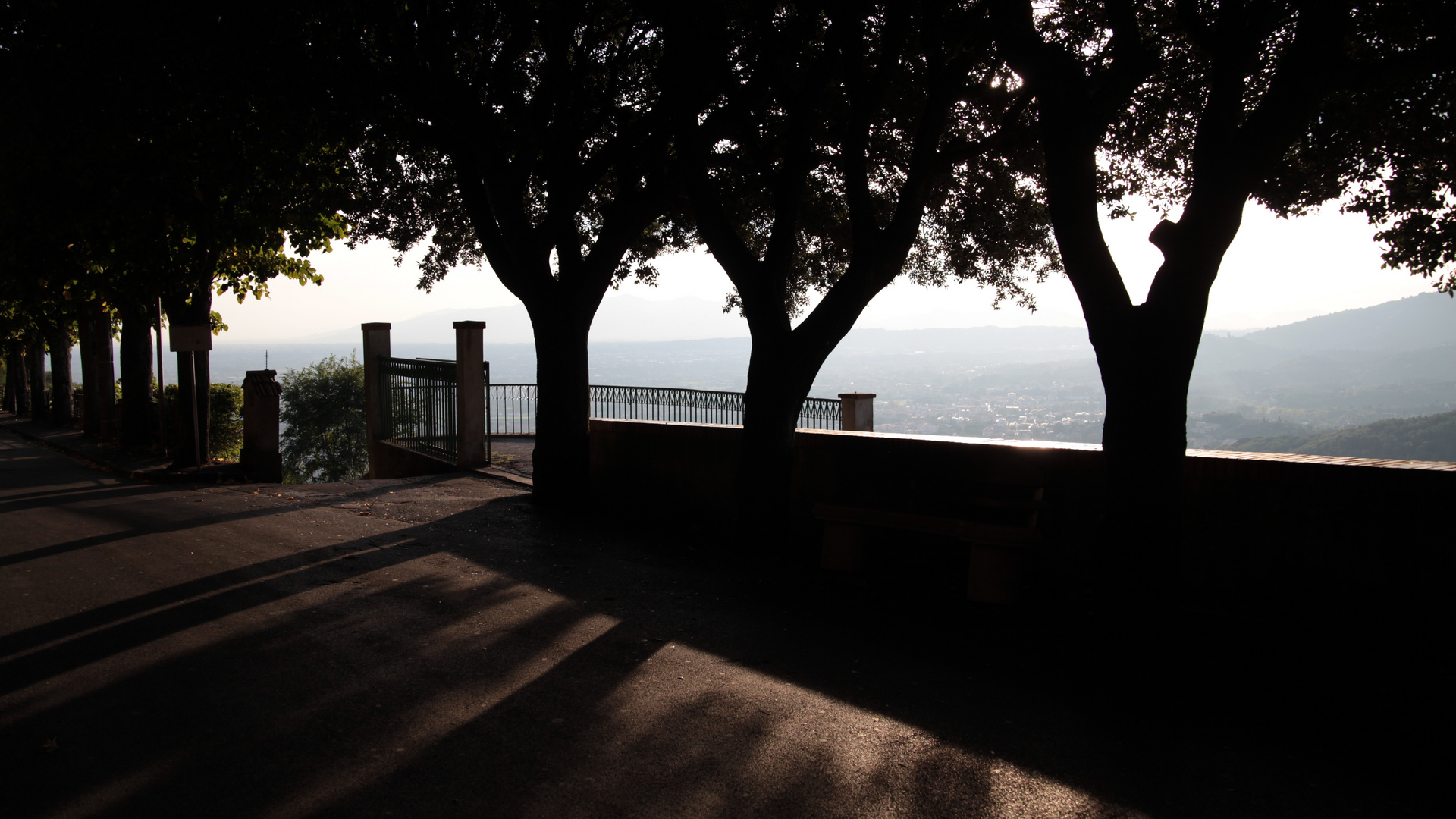 Blick von Montecatini alto in die Toskana