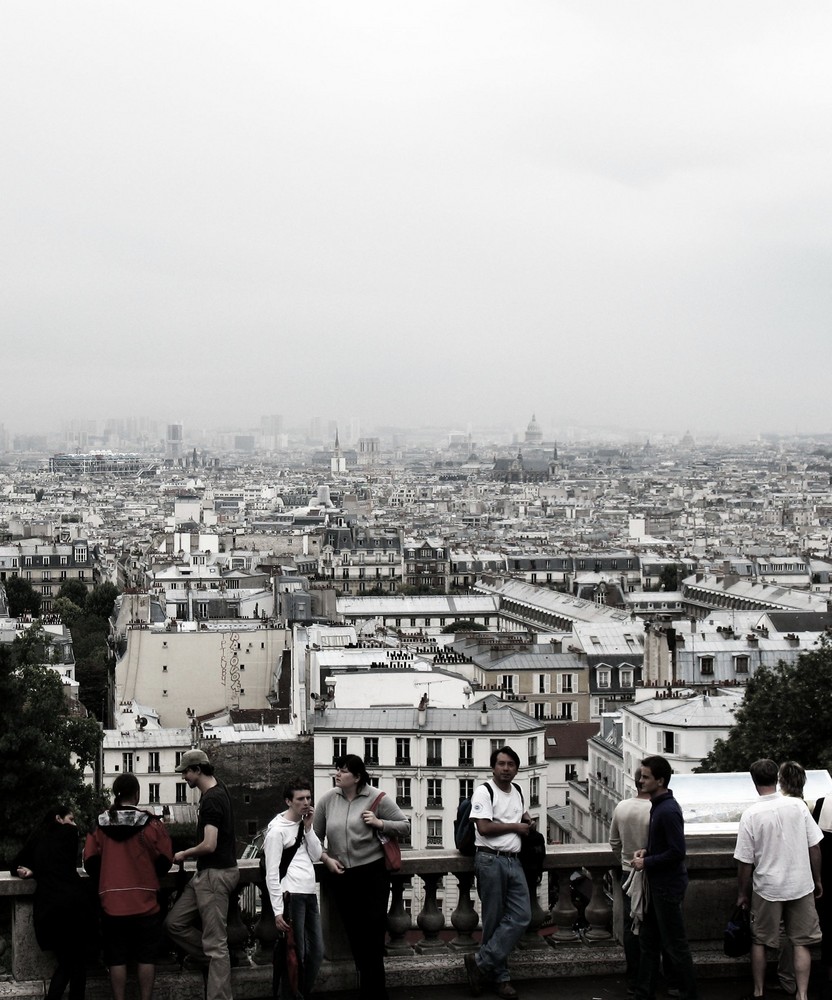 Blick von Montmartre über Paris