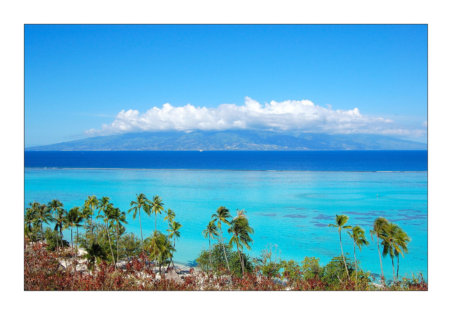 Blick von Moorea nach Tahiti