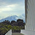 Blick von New Plymouth zum Mt. Taranaki