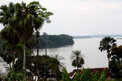 Blick von "Ngoma" auf den Fluss "Ogowe"