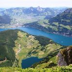 Blick von Niederbauen-Chulm auf das Seelisbergseeli