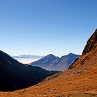 Blick von Nord nach Süd zu den Dolomiten