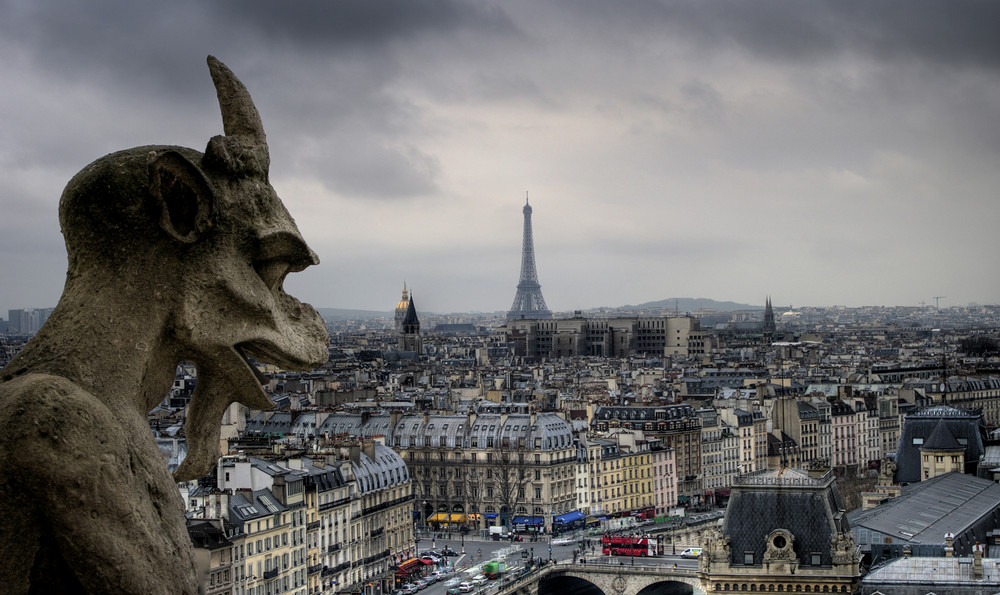 Blick von Notre Dame Richtung Eifelturm, Paris