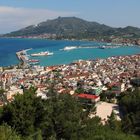 Blick von oben auf Zakynthos-Stadt und den Hafen. View on Zakynthos town and harbour, Greece