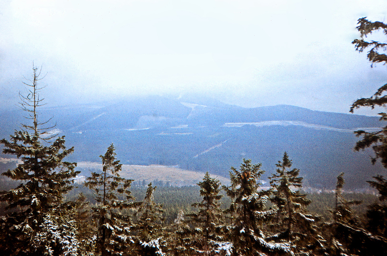 Blick von oberhalb Schierke in Richtung damaliger Grenze