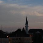 Blick von Oberndorf bei Salzburg Richtung Alpen