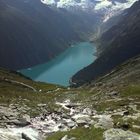 Blick von Olperer-Hütte auf Schlegeisstausee