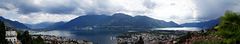 Blick von Orselina über Locarno auf den Lago Maggiore