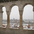 Blick von Pest auf Budapest