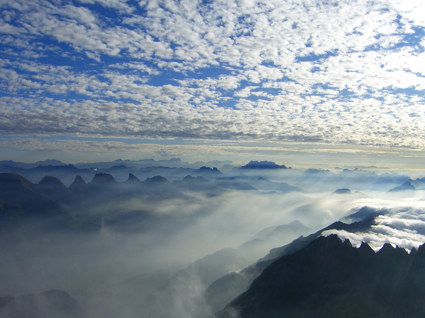 Blick von Säntis am Abend