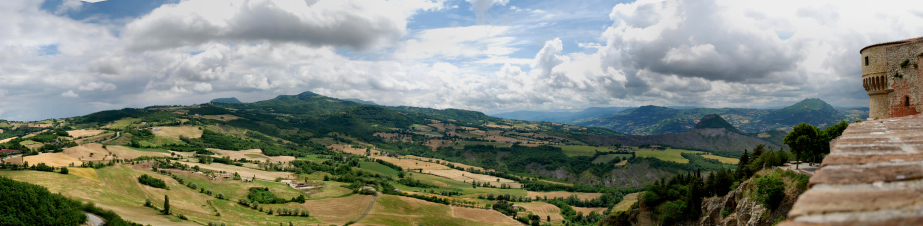 Blick von San Leo (Italien)