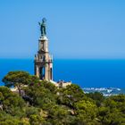 Blick von Santuari de Sant Salvador zum Monument Christo Rei