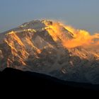 Blick von Sarangkot auf den Lamjung Himal (6932m)