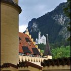 Blick von Schloss Hohenschwangau auf das Schloss Neuschwanstein