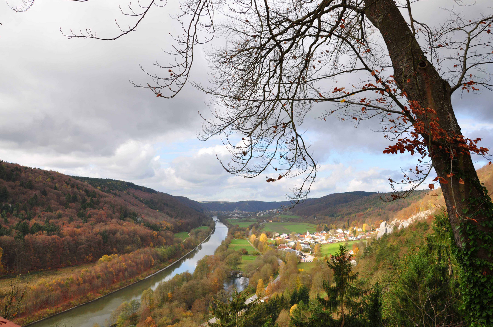 Blick von Schloss Prunn, Altmühltal