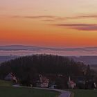 Blick von Schmorsdorf am 1. Weihnachtsfeiertag zum herrlichen Morgenrot