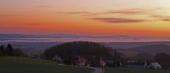 Blick von Schmorsdorf am 1. Weihnachtsfeiertag zum herrlichen Morgenrot