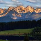 Blick von Seeg auf die östlichen Allgäuer Alpen