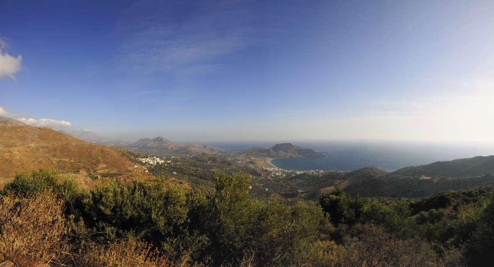 Blick von Sellia Richtung Myrthios / Plakias