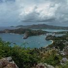 Blick von Shirley’s Heights auf Freeman’s Bay , Antigua