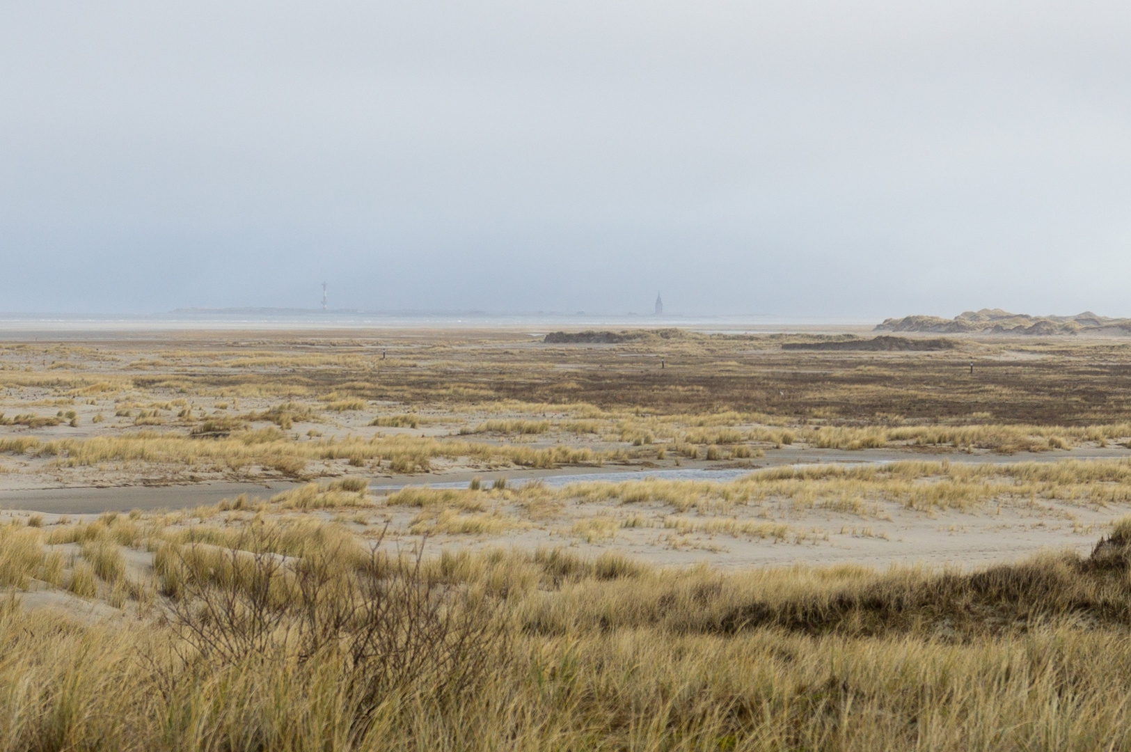 Blick von Spiekeroog nach Wangerooge