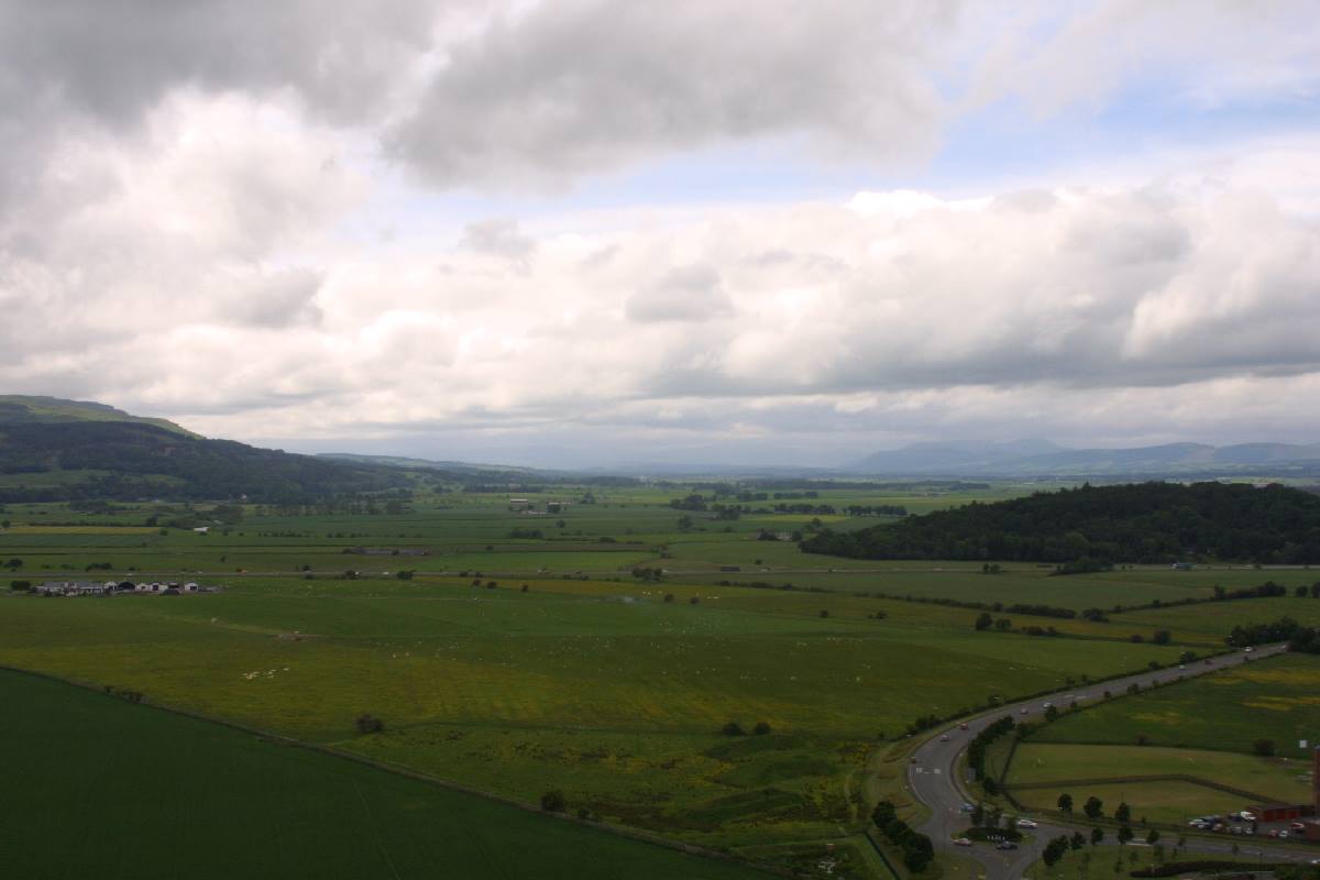 Blick von Stirling Castle über das Land