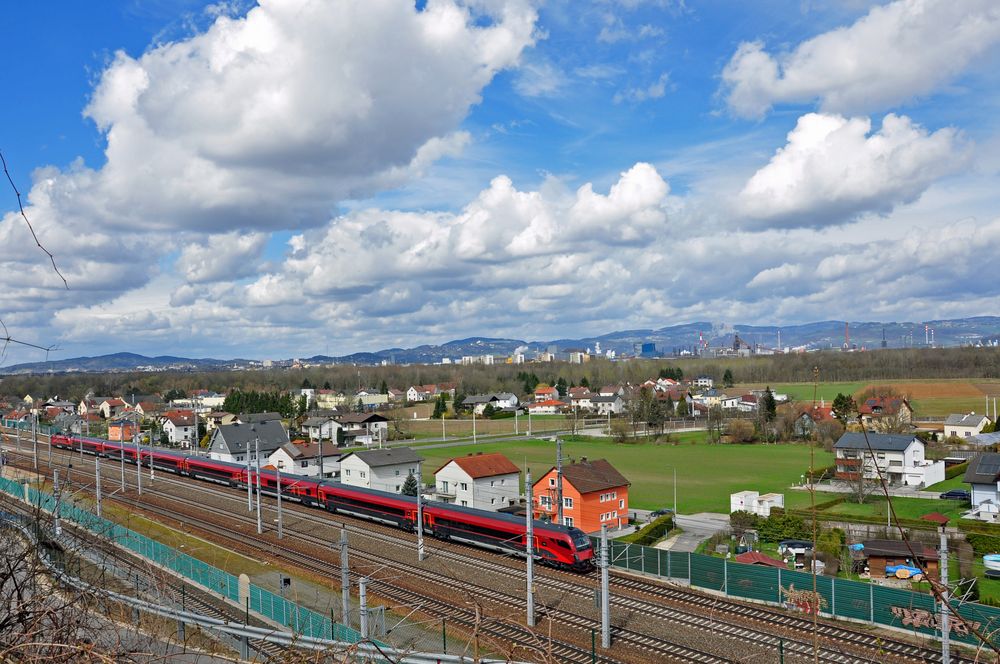 Blick von Süd-Ost auf Linz