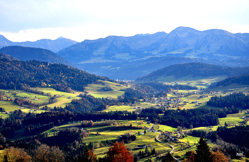 Blick von Sulzberg (A) gegen den Bregenzer Wald