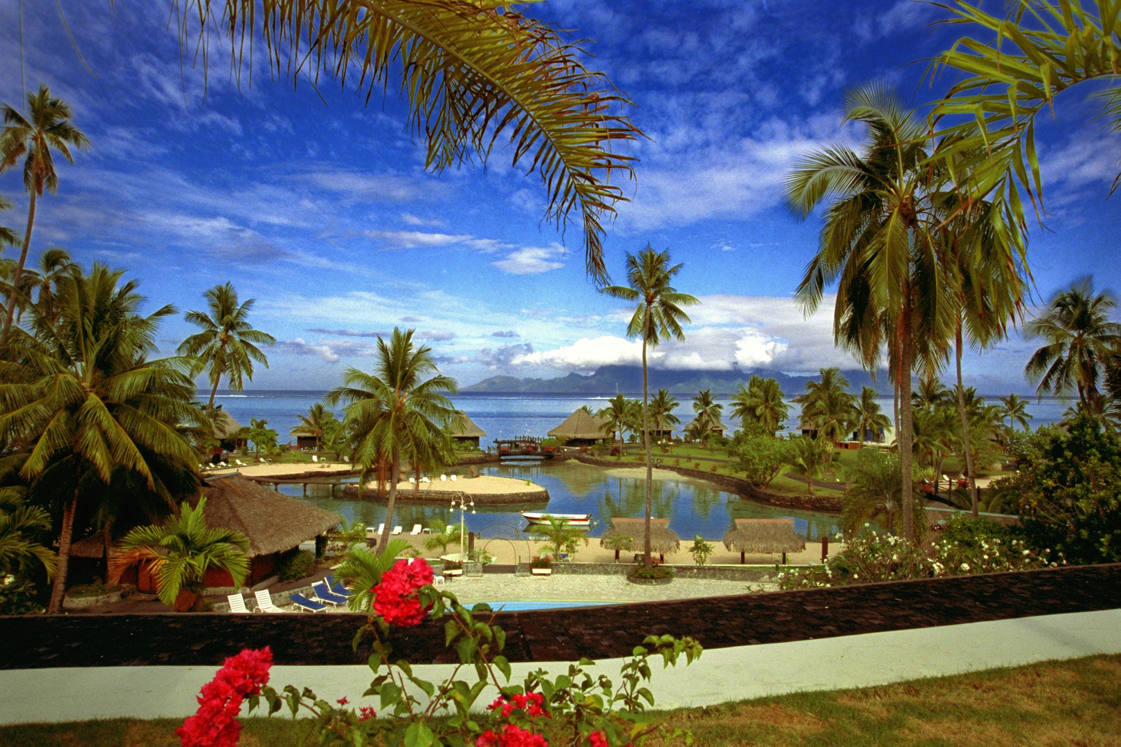 Blick von Tahiti nach Moorea