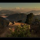 Blick von Tansen auf die Annapurnakette