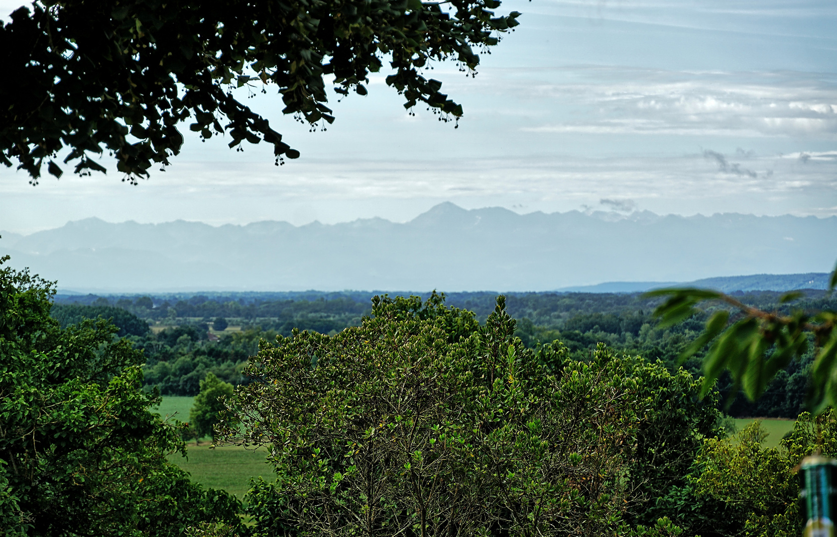 Blick von Termes auf die Pyrinäen