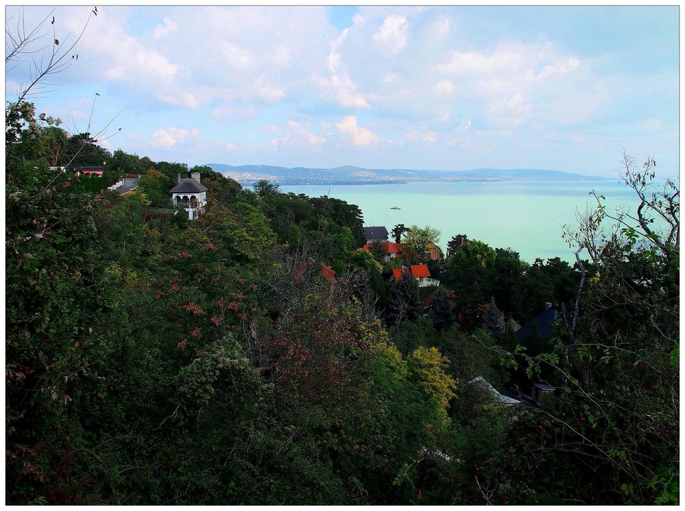 Blick von Tihany über den Plattensee