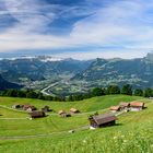 Blick von Triesenberg/Gnalp (FL) ins Rheintal