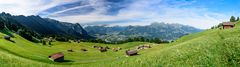 Blick von Triesenberg/Gnalp (FL) ins Rheintal