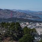 Blick von Twin Peaks auf Golden Gate ...