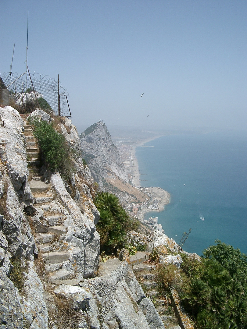 Blick von und auf Gibraltar