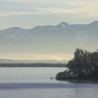 Blick von Utting bis in die Alpen