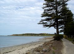 Blick von Victor Harbor auf Granite Island